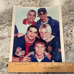 BACKSTREET BOYS 8X10” GLOSSY PHOTO 90s vintage from old music store stock